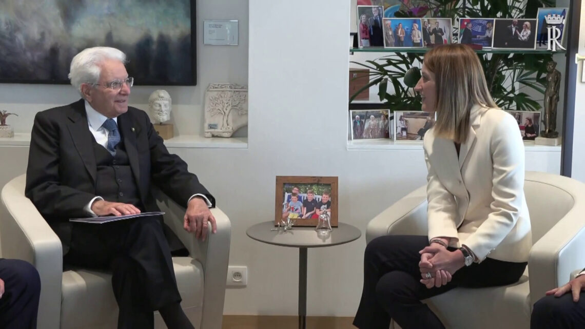 Mattarella incontra presidente del Parlamento europeo Metsola Mattarella incontra presidente del Parlamento europeo Metsola
